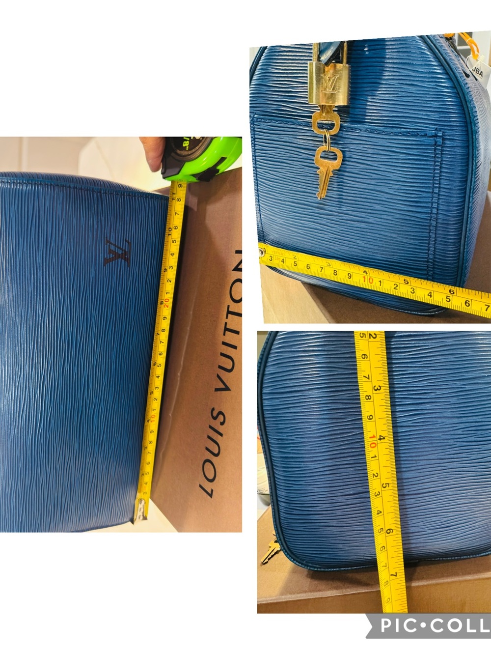 Louis Vuitton Toledo Blue Epi Leather Speedy 25 with Gold Hardware - Picture 15 of 15